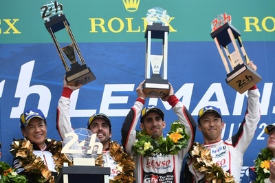 トヨタがルマンで2年連続ワンツー、連覇のアロンソは「幸運」に感謝