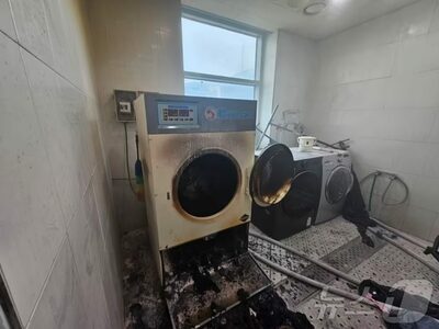 韓国・郵便局の洗濯室から出火、避難騒動…乾燥機が過熱
