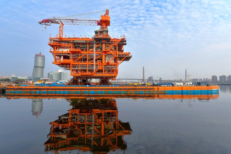 中国・渤海の大型油田「渤中１９－２」、設備の陸上建設が完了