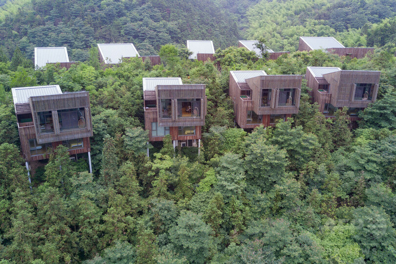 まるで鳥の巣のような美カイ山の住居、江蘇省