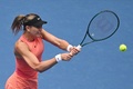 テニス、中国オープン、女子シングルス準決勝。リターンを打つパウラ・バドサ（2024年10月5日撮影）。(c)GREG BAKER / AFP