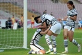 サッカーAFC女子アジアカップ決勝、中国対韓国。得点を喜ぶ韓国の選手（2022年2月6日撮影）。(c)Indranil MUKHERJEE / AFP