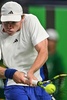 男子テニス、上海オープン、シングルス2回戦。リターンを打つアレックス・ミケルセン（2024年10月5日撮影）。(c)Hector RETAMAL/ AFP