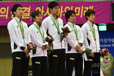 日本、卓球男子団体で銅 アジア大会 写真1枚 国際ニュース：AFPBB News