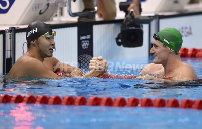 北島、男子100メートル平泳ぎ決勝進出