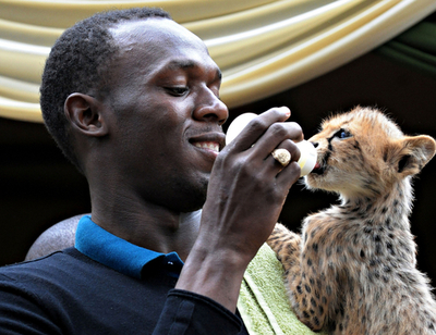 チーターに挑戦状？人類最速ボルトがケニア・ナイロビ訪問