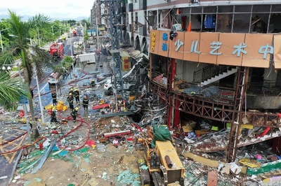 中国のホテルでガス爆発、3人負傷
