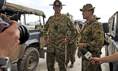 オーストラリア首相と軍司令官が東ティモール訪問