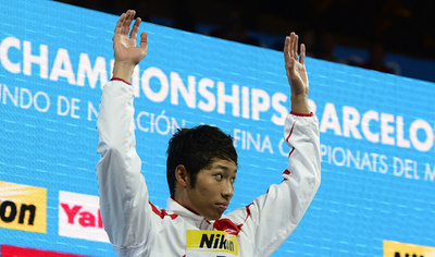 萩野が男子400m自由形で銀メダル、第15回世界水泳