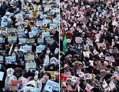 「100万人嘆願」vs「野宿で抗議」…尹大統領の弾劾審判控え、両陣営が24時間総力戦