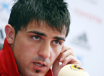 ＜サッカー 欧州選手権2008・予選＞ビジャ デンマーク戦を控え会見 - スペイン