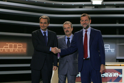 スペイン次期首相候補がテレビ討論会で直接対決