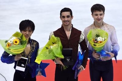 宇野、FSで首位も逆転ならず2位 フェルナンデスが優勝 フランス杯