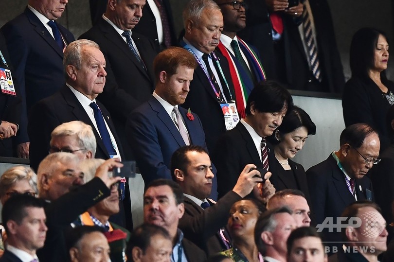 英ヘンリー王子 ラグビーw杯決勝を観戦 秋篠宮ご夫妻と談笑 写真15枚 国際ニュース Afpbb News