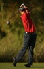 男子ゴルフ米国ツアー、シュライナーズ・ホスピタルズ・フォー・チルドレン・オープン（Shriners Hospitals for Children Open 2014）初日。12番でティーショットを打つ松山英樹（Hideki Matsuyama、2014年10月16日撮影）。(c)AFP/Getty Images/Darren Carroll