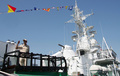 ウクライナ海軍の揚陸艦「キロウォフラード」（2016年に「ユーリ・オレフィレンコ」に改称、2014年7月27日撮影、資料写真）。(c)ALEXEY KRAVTSOV / AFP