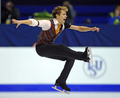 フィギュアスケート欧州選手権（ISU European Figure Skating Championships 2013）は26日、クロアチアのザグレブ（Zagreb）で行われ、男子シングル・フリースケーティング（FS）では、スペインのハビエル・フェルナンデス（Javier Fernandez）が合計274.87点で優勝を飾った。

演技に臨むミハル・ブレジナ（Michal Brezina、2013年1月26日撮影）。(c)AFP/ATTILA KISBENEDEK