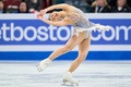フィギュアスケート世界選手権、女子シングル・ショートプログラム（SP）。演技に臨む坂本花織（2024年3月20日撮影）。(c)Geoff Robins / AFP