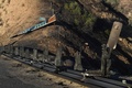 米カリフォルニア州サンタクラリタ付近の焼け跡（2019年10月25日撮影）。(c)Mark RALSTON / AFP