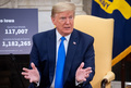 米ホワイトハウスで、新型コロナウイルス感染症（COVID-19）について話すドナルド・トランプ大統領（2020年5月6日撮影）。(c)SAUL LOEB / AFP