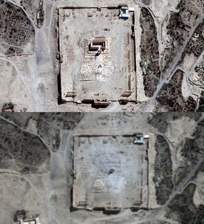 パルミラのベル神殿破壊、衛星写真で確認 国連