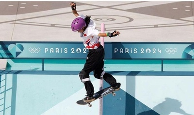 五輪初出場の中国選手・崔宸曦 スケボー女子ストリート決勝で4位