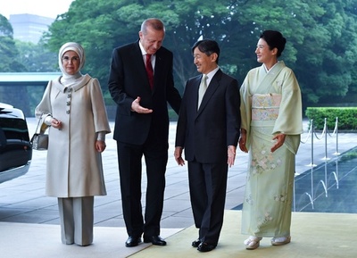 トルコ大統領夫妻、両陛下と会見