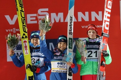 高梨が開幕戦で優勝、伊藤とワンツー ジャンプW杯女子