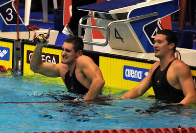 ファン・デル・バーグ 男子50メートル平泳ぎで短水路世界新