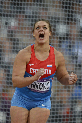 ペルコビッチが女子円盤投げで金メダル