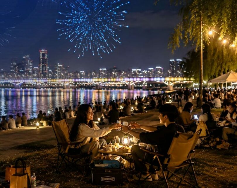 ソウル市が8月に漢江公園で運営する夜間キャンプ「漢江バンピング」のイメージ(c)MONEYTODAY