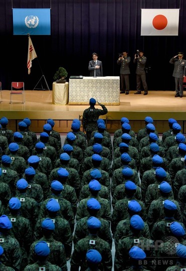 南スーダンからpko部隊が帰国 防衛省で式典 写真11枚 国際ニュース Afpbb News