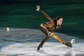 平昌冬季五輪、フィギュアスケートのエキシビションに臨むアリーナ・ザギトワ（2018年2月25日撮影）。(c)AFP/Mladen ANTONOV