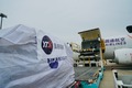 貨物を積み込む中国物流企業所有の貨物機（2020年9月22日撮影）。(c)Xinhua News