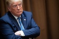 米首都ワシントンのホワイトハウスで、会議に出席したドナルド・トランプ大統領（2020年6月15日撮影、資料写真）。(c)SAUL LOEB / AFP