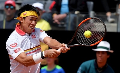 錦織が初戦突破、2回戦でディミトロフと激突へ イタリア国際