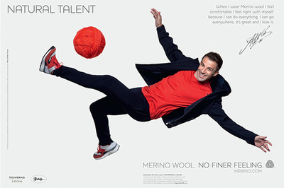 「ザ・ウールマーク・カンパニー」新キャンペーン、デル・ピエロを起用