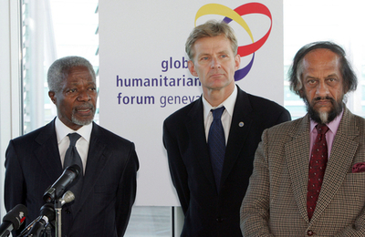 グローバル人道フォーラムが正式発足、気候変動対策の検討へ