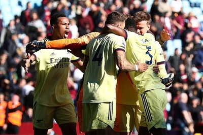 アーセナルがCL出場に前進 サカ決勝弾でビラに勝利