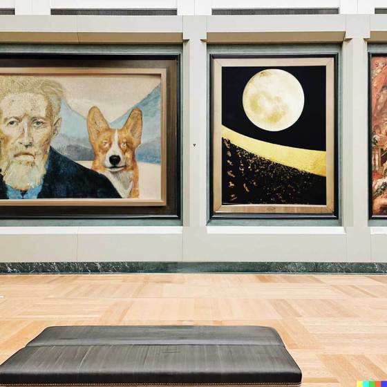 命じられた位置に応じて犬を合成したイメージ（Open AI公式ホームページ）(c)news1