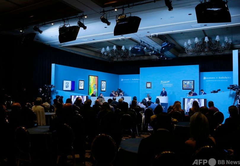 ピカソ作品11点、総額124億円で落札 米ラスベガス
