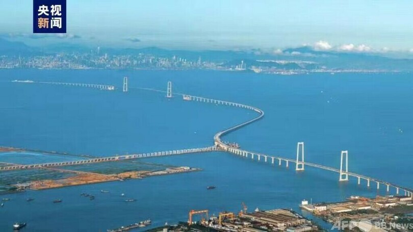 橋・島・トンネル・水中相互接続の「深中通路」本線が貫通 中国広東省