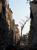 シリア首都ダマスカス（Damascus）のヤルムーク（Yarmuk）・パレスチナ人難民キャンプの破壊された街並み（2014年1月21日提供）。(c)AFP/UNRWA