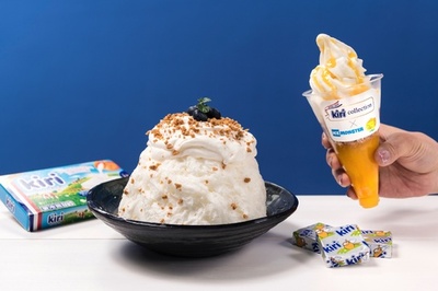 台湾発かき氷「アイスモンスター」、人気のクリームチーズ「キリ」と初コラボ