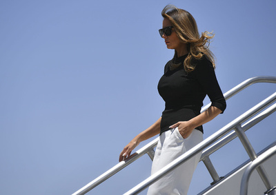 メラニア夫人、米メキシコ国境地帯を再訪