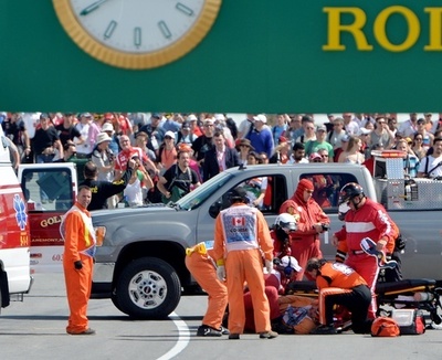 F1カナダGPでマーシャルがクレーン車にひかれ死亡