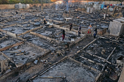 難民キャンプに放火、8人拘束 レバノン北部