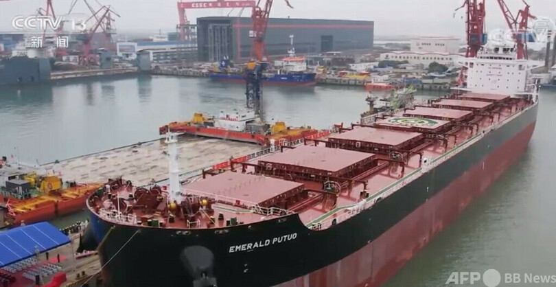 中国独自開発の大型のばら積み貨物船が引き渡し 遠洋物流の次期主力船