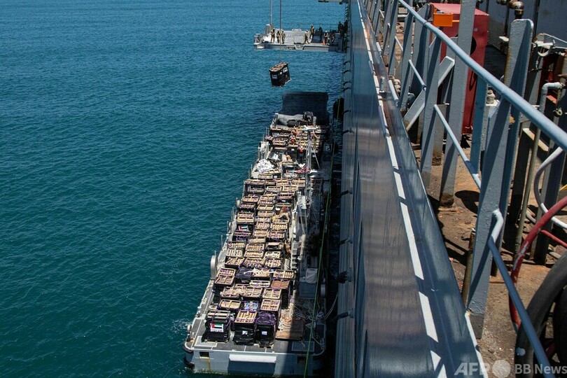 ガザに浮桟橋設置、支援物資の搬入開始 米軍