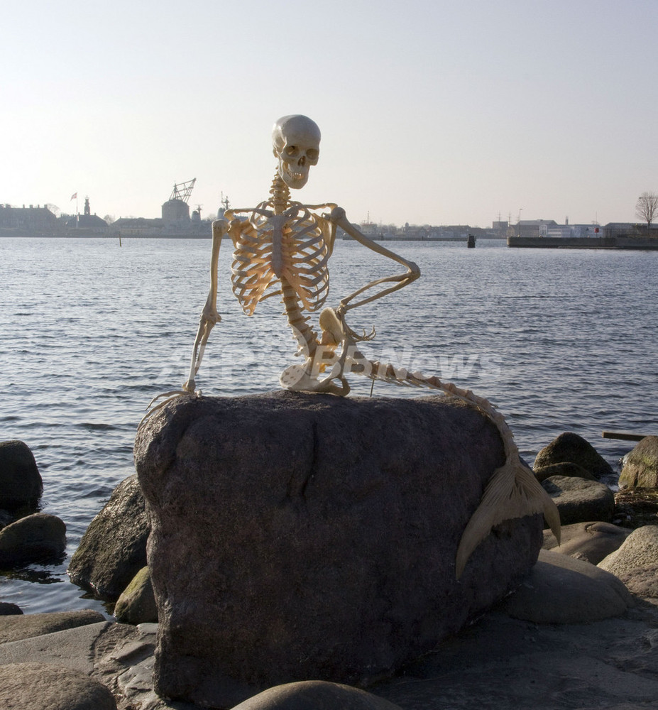 人魚姫の像が 骨 に コペンハーゲン 写真2枚 国際ニュース Afpbb News